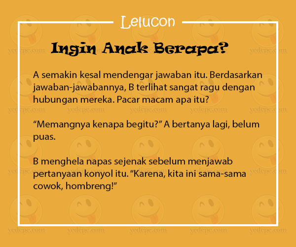  Lelucon  Untuk Pacar Ingin Anak Berapa 