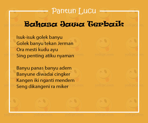 Siap-Siap Terpingkal, Inilah Kumpulan Pantun Lucu Bahasa Jawa Terbaik