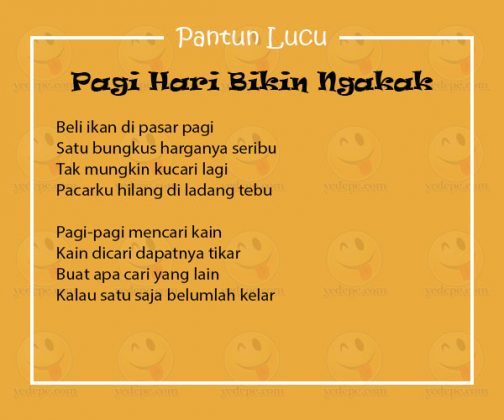  Pantun  Lucu di Pagi  Hari  Bikin Ngakak YEDEPE COM