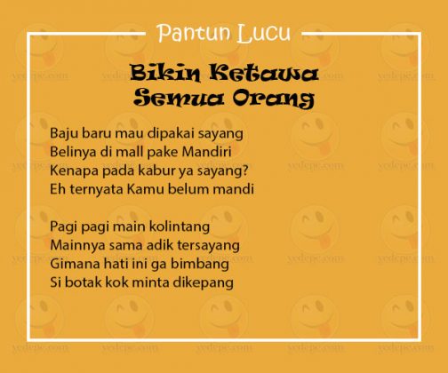  Pantun  Lucu Gokil Ngakak  Bikin Ketawa Semua Orang YEDEPE COM