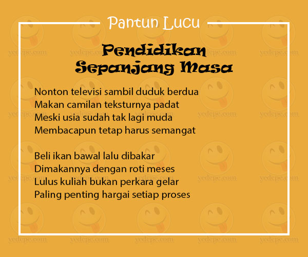 Pantun Lucu Pendidikan Cerita Lucu, Komik Lucu dan Humor