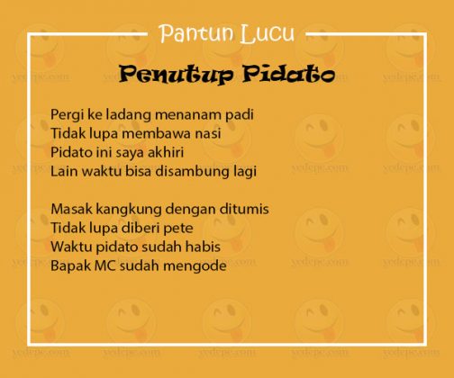 Pantun Lucu Penutup Pidato Terlengkap