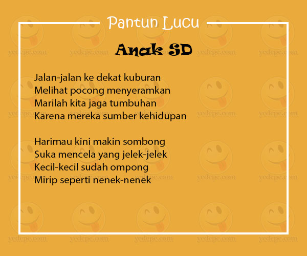 Pantun Lucu untuk Anak SD Paling Menggelitik dan Berkesan