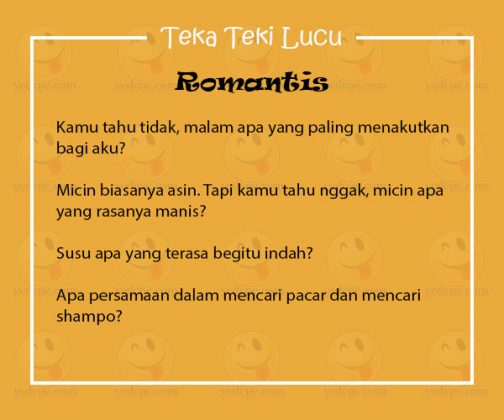 Ide Teka Teki Lucu Romantis Terbaru Yedepe Com