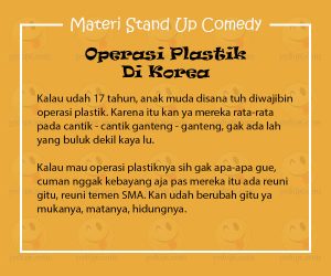 Materi Stand Up Comedy Kemal Palevi