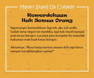 Materi Stand Up Comedy Kemerdekaan