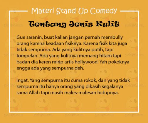 Materi Stand Up Comedy Singkat
