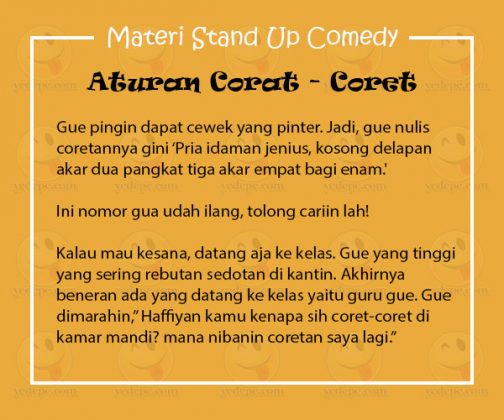 Materi Stand Up Comedy Tentang Peraturan Sekolah - YEDEPE.COM