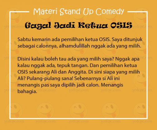 Materi Stand Up Comedy Tentang Sekolah