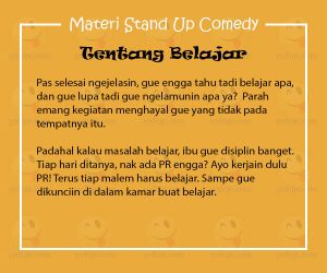 Materi Stand Up Comedy Untuk Anak Sekolah